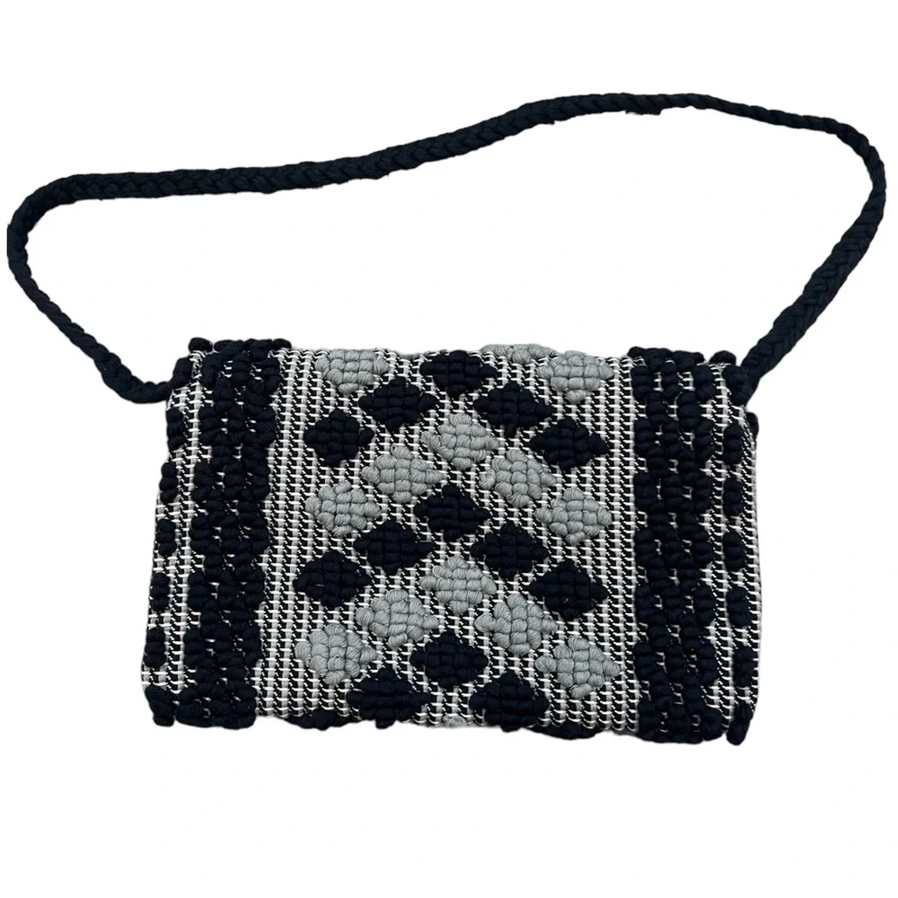Antonello Tedde Woven Handbag Black Grey